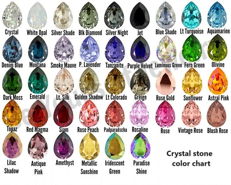 Crystal stone color chart china