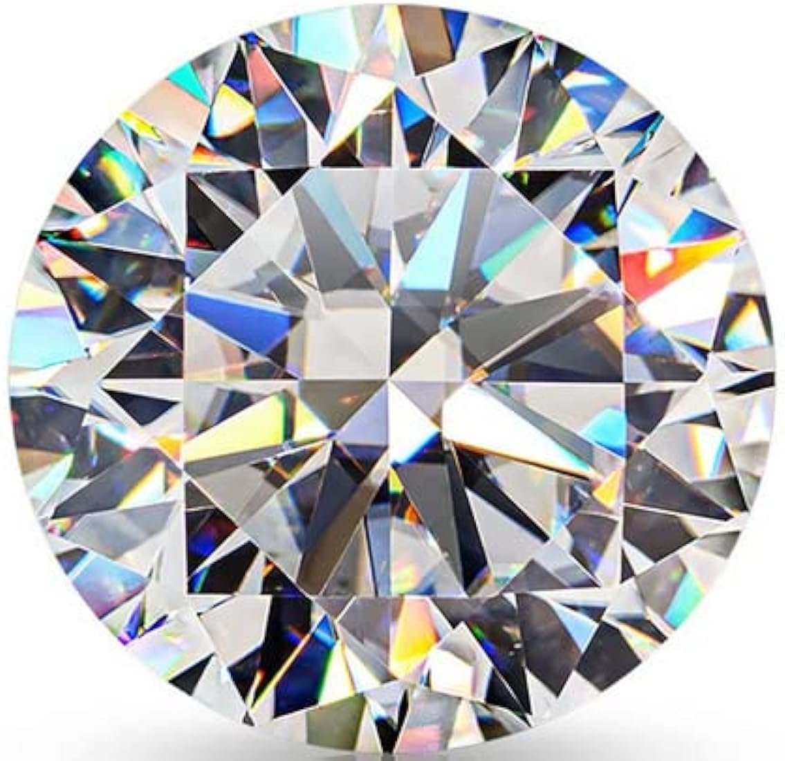Moissanite white gems round diamond