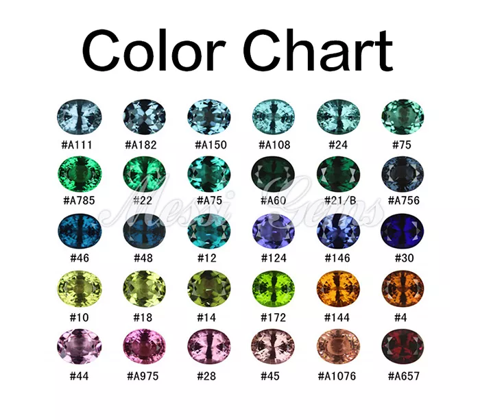 Nano Sital Gems Color Chart