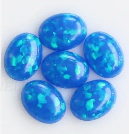 synthetic blue opal gems