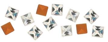 Foiled crystal Rhinestone square