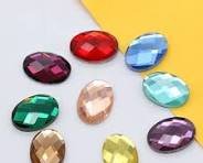 Foiled crystal Rhinestone square multi colors