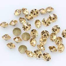 Foiled crystal Rhinestone golden color china