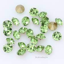 Foiled crystal Rhinestone multi color green