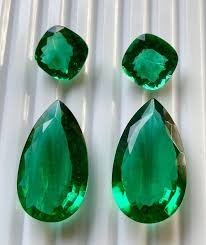 Hydrothermal Emerald cut gems