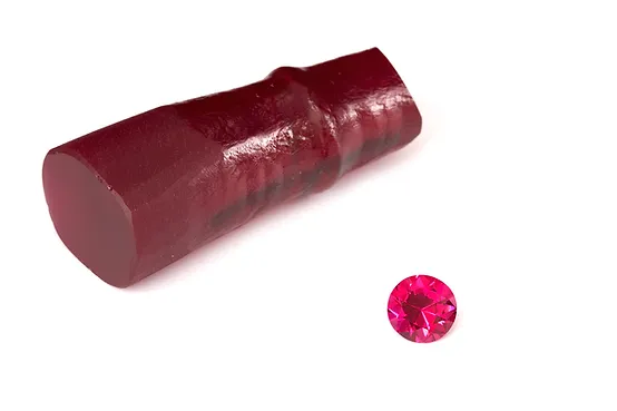 Lab grown ruby gemstone