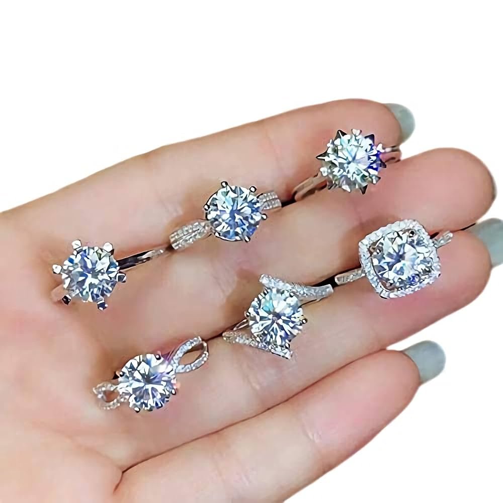 Moissanite fancy ring gems