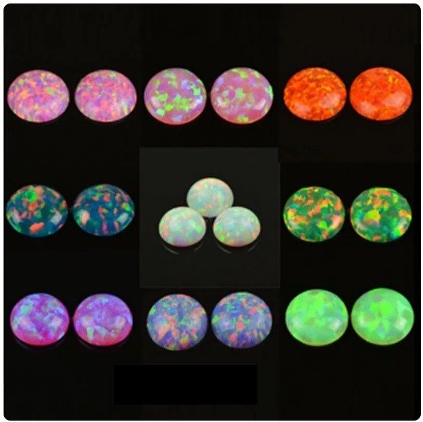 synthetic opal round multi color lab gems 92 colors china