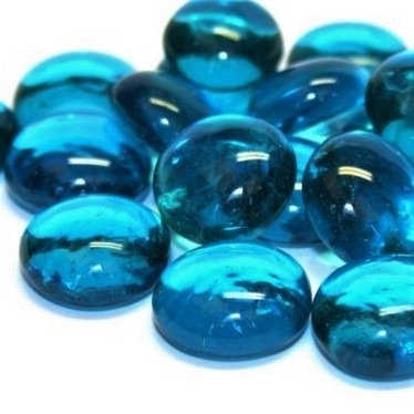Turquoise glass gems